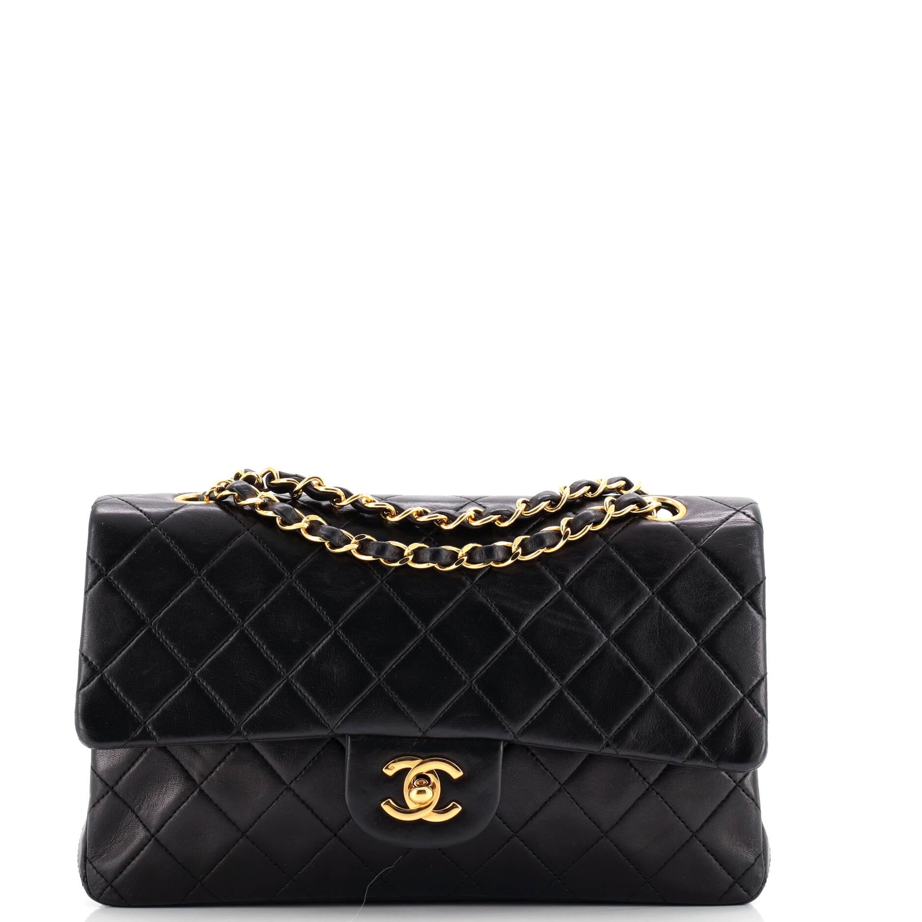 Vintage Classic Double Flap Bag Quilted Lambskin Medium