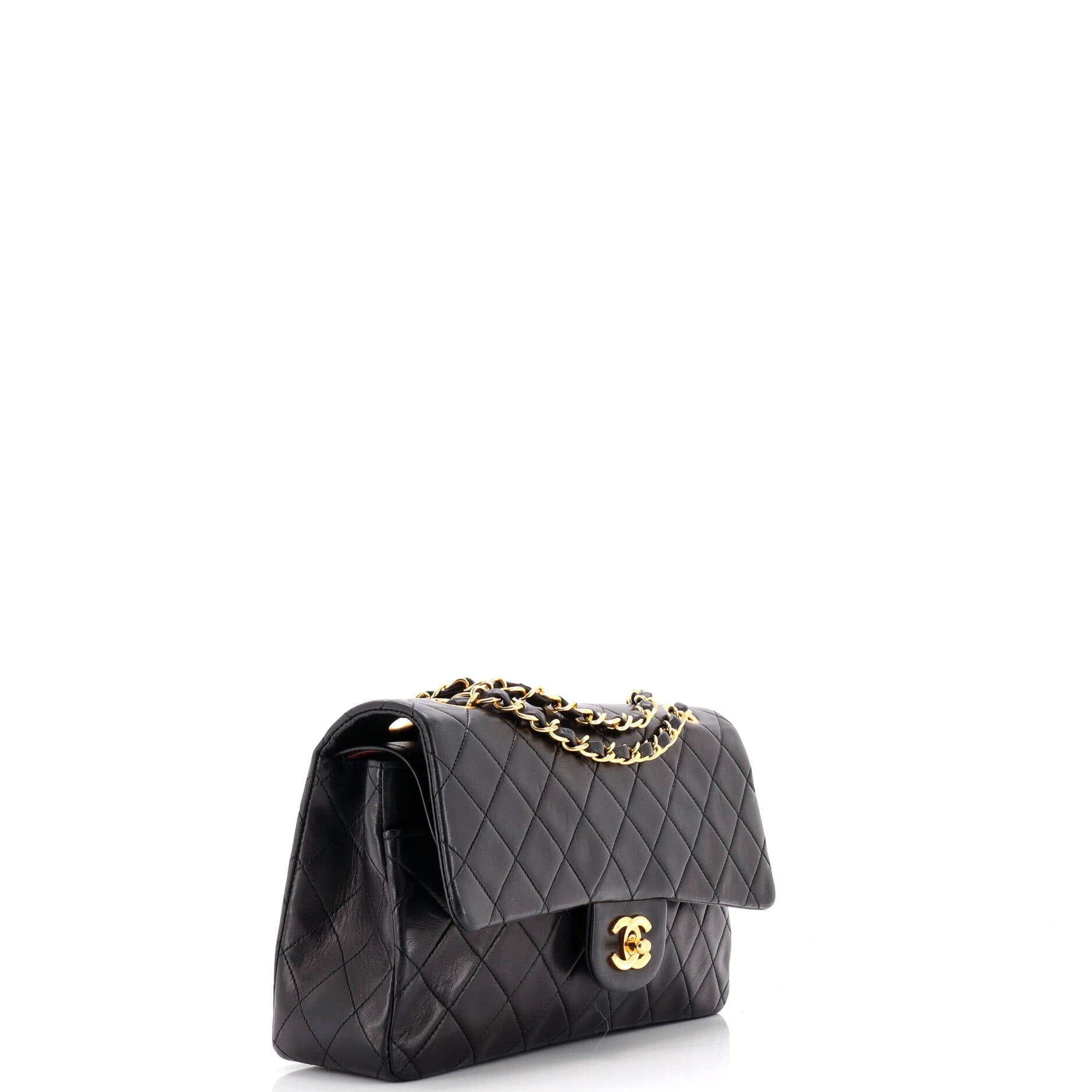Vintage Classic Double Flap Bag Quilted Lambskin Medium
