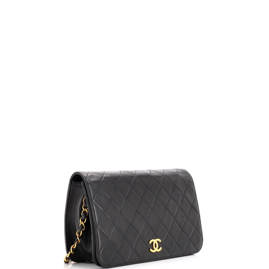 Vintage Full Flap Bag Quilted Lambskin Medium