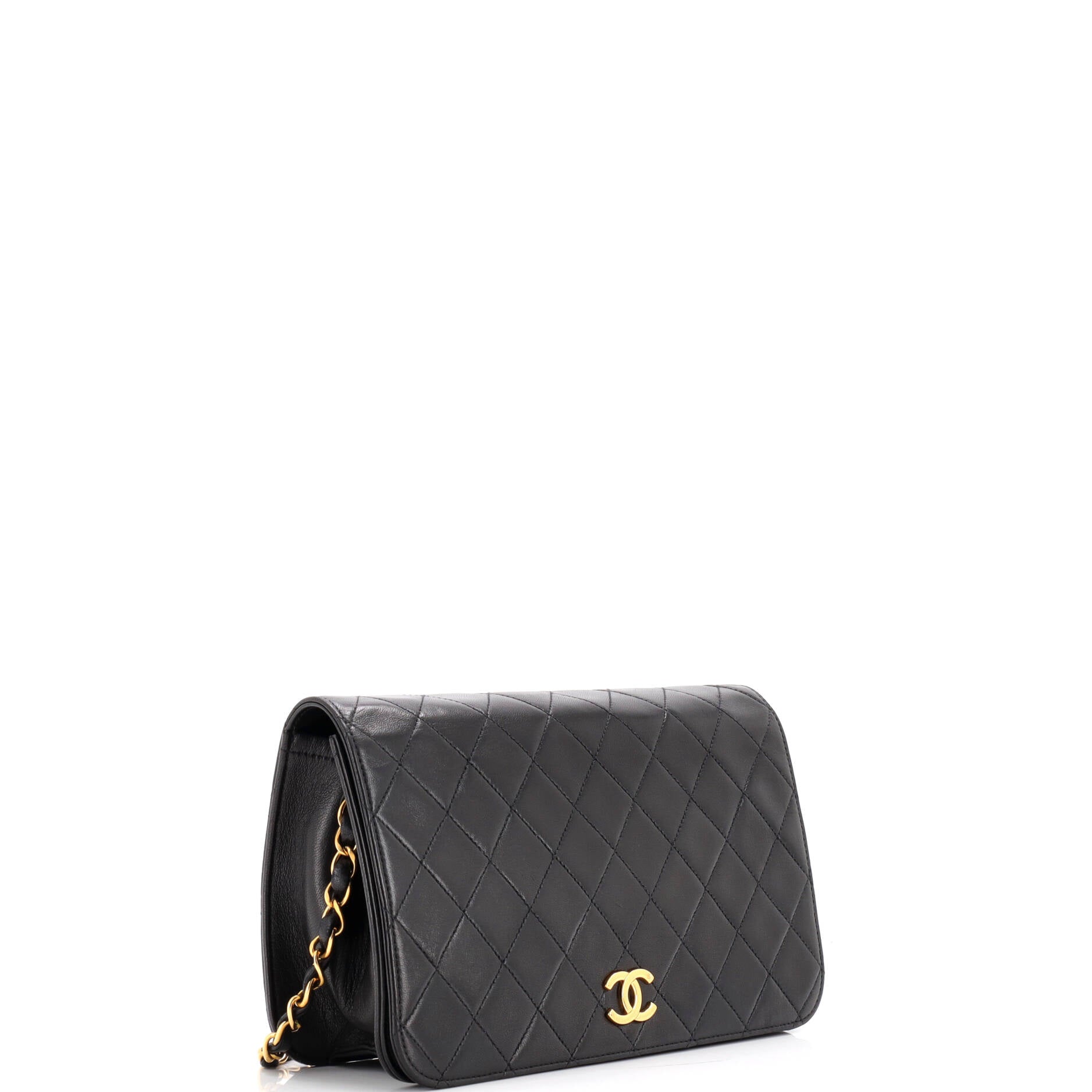 Vintage Full Flap Bag Quilted Lambskin Medium