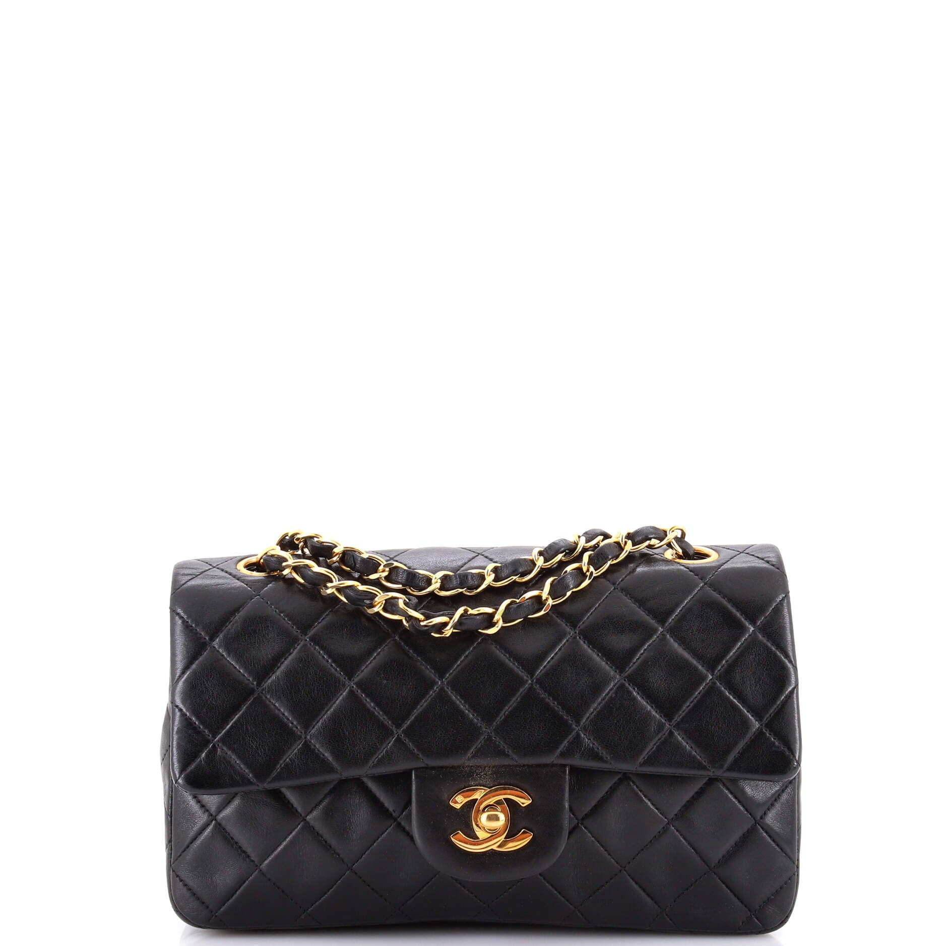 Vintage Classic Double Flap Bag Quilted Lambskin Small