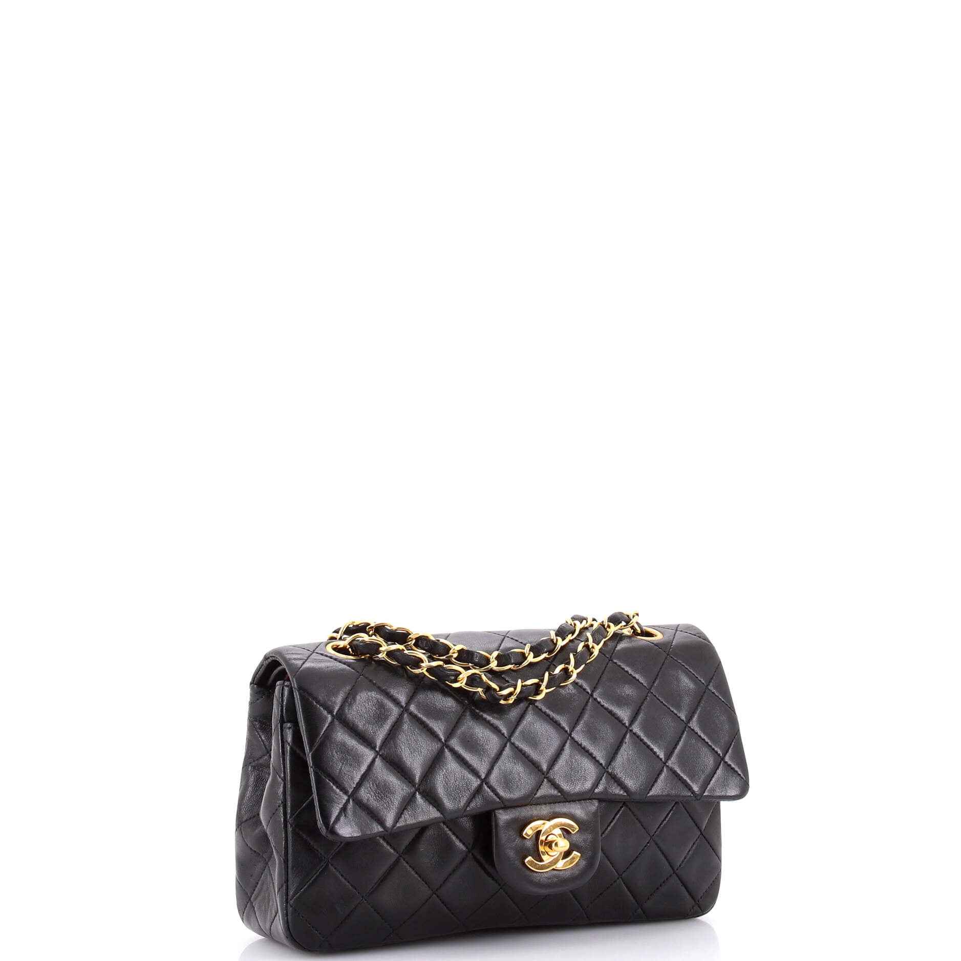 Vintage Classic Double Flap Bag Quilted Lambskin Small