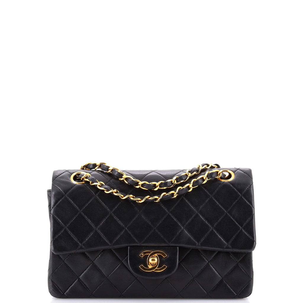 Vintage Classic Double Flap Bag Quilted Lambskin Small