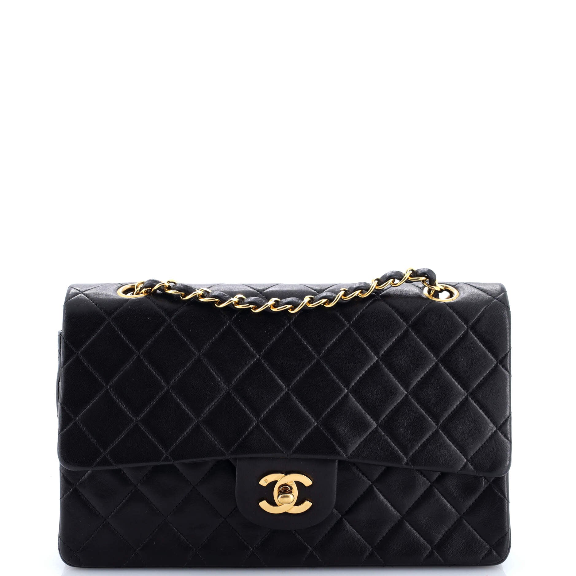 Vintage Classic Double Flap Bag Quilted Lambskin Medium