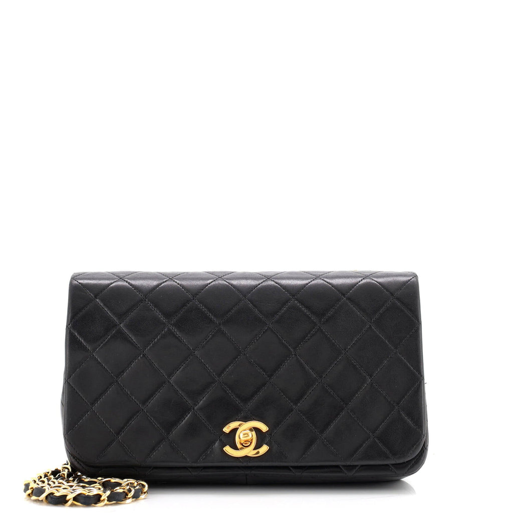 Vintage Full Flap Bag Quilted Lambskin Medium