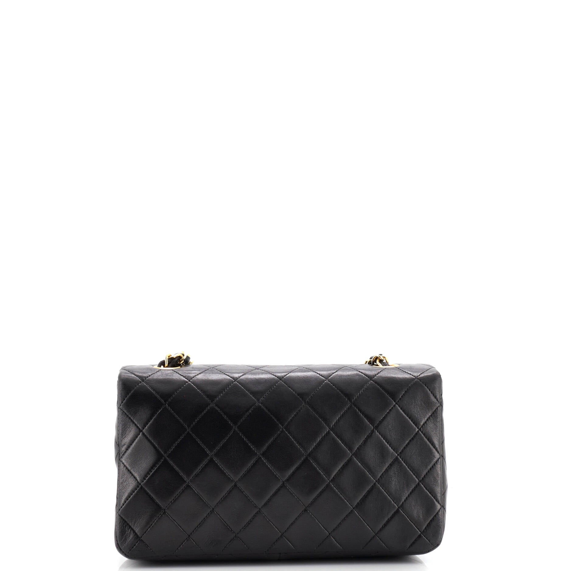 Vintage Full Flap Bag Quilted Lambskin Medium