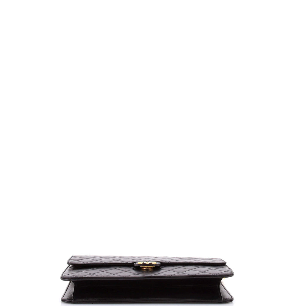 Vintage Clutch with Chain Quilted Leather Medium