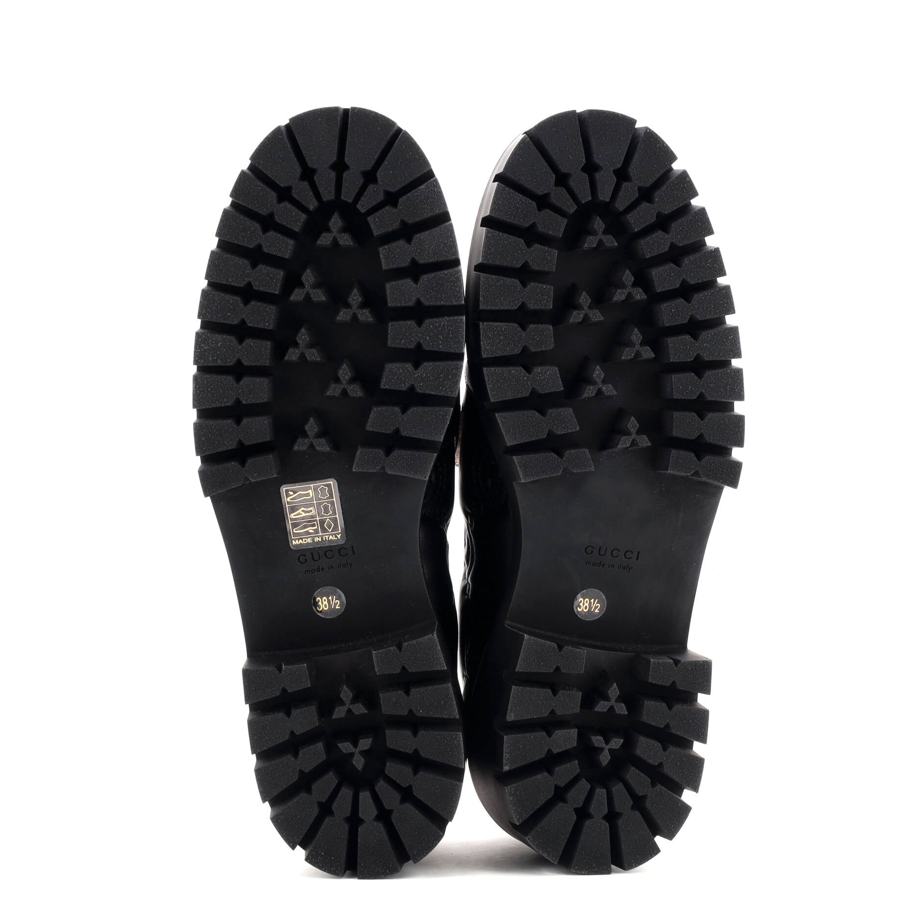 Women's Buckled Platform Lug Sole Loafers GG Matelasse Leather