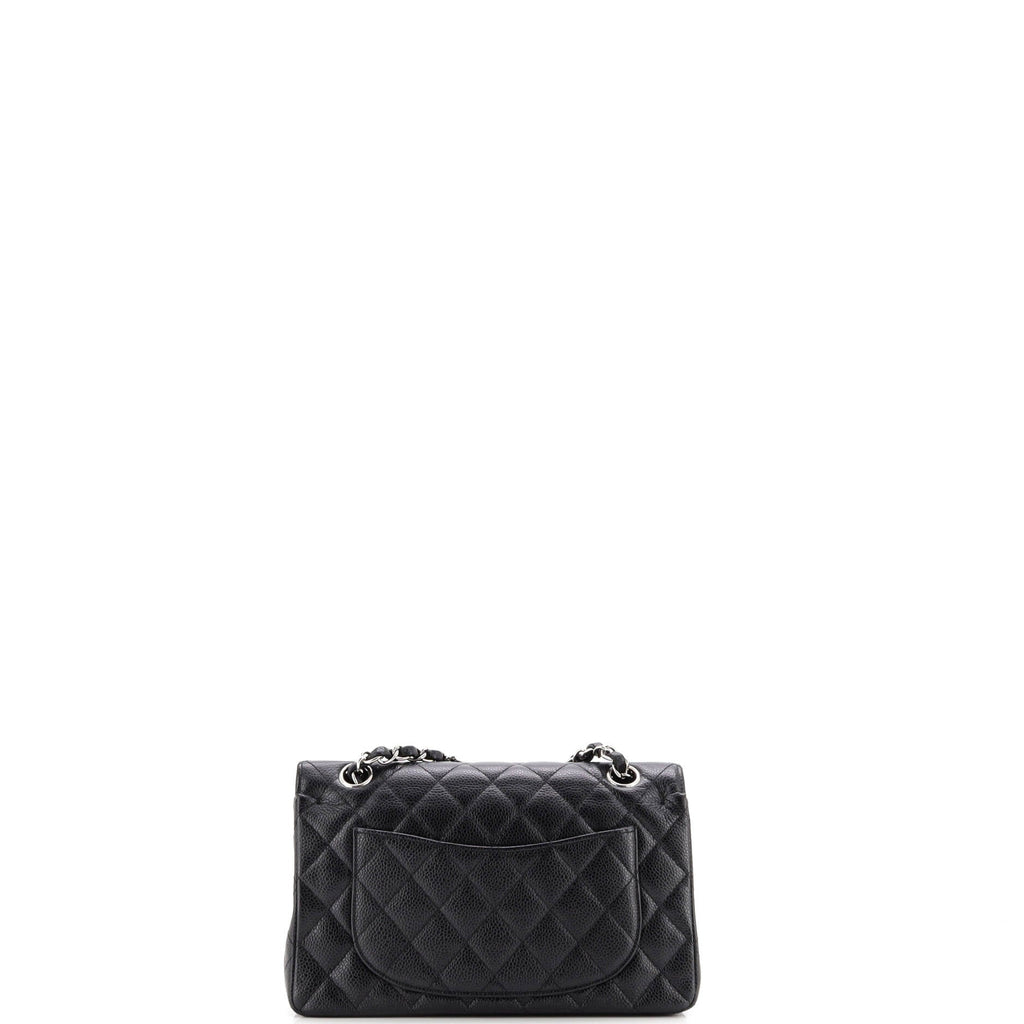 Vintage Classic Double Flap Bag Quilted Caviar Small