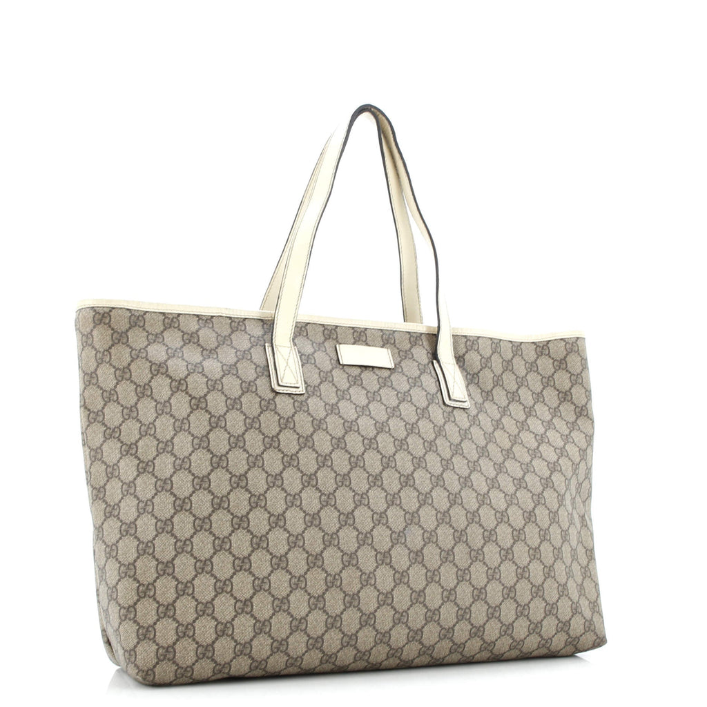 Plus Tote GG Coated Canvas with Leather Large