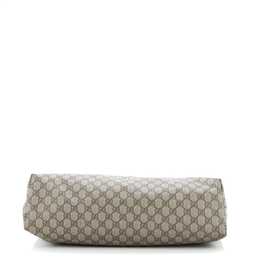 Plus Tote GG Coated Canvas with Leather Large