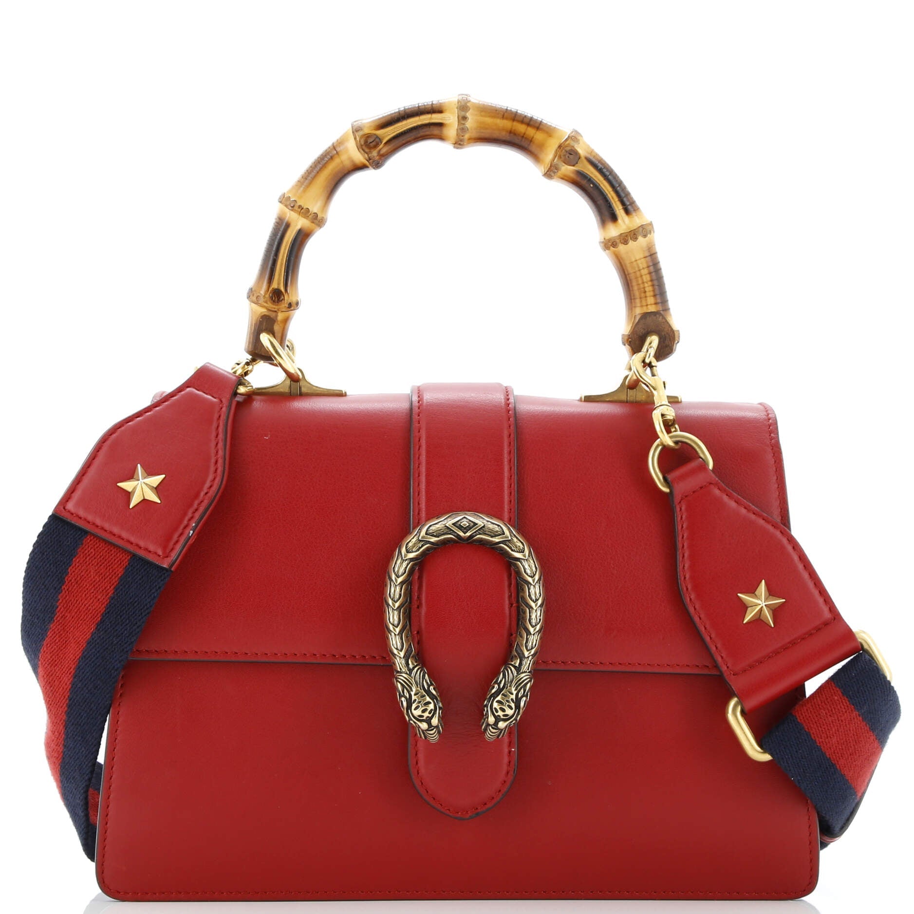 Dionysus Bamboo Top Handle Bag Leather Medium