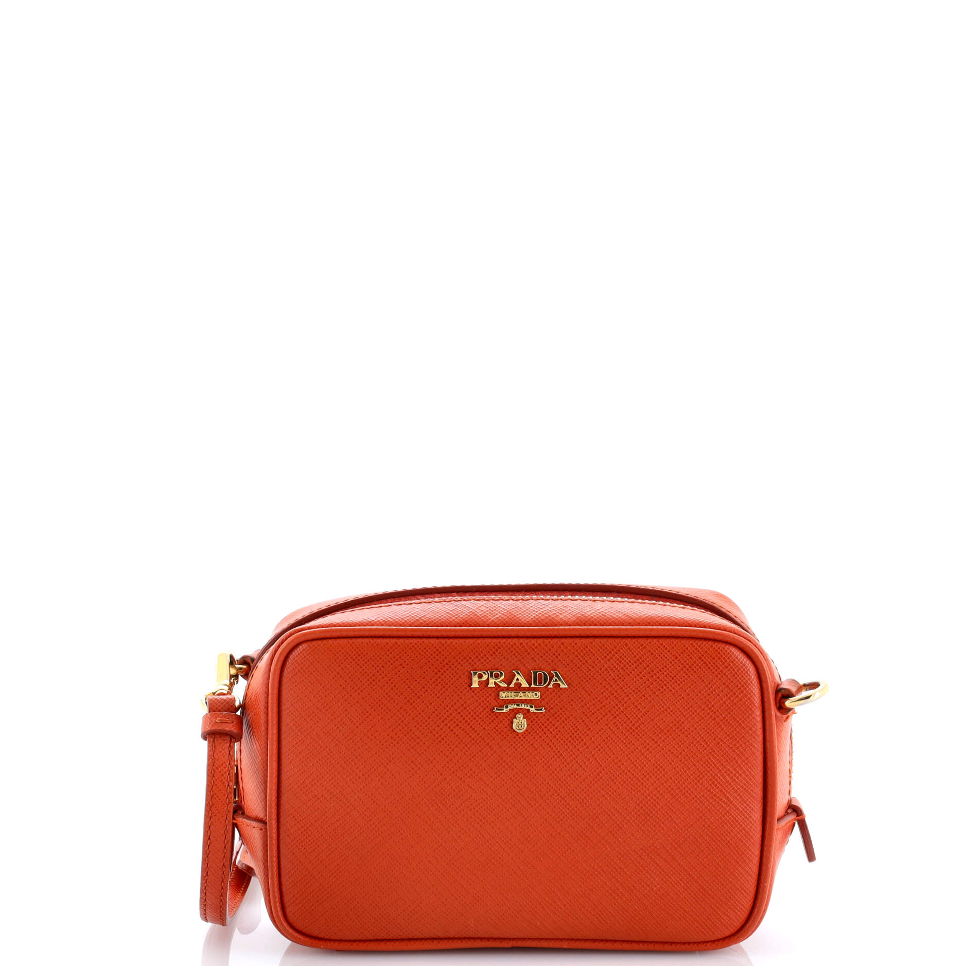 Camera Shoulder Bag Saffiano Leather Mini