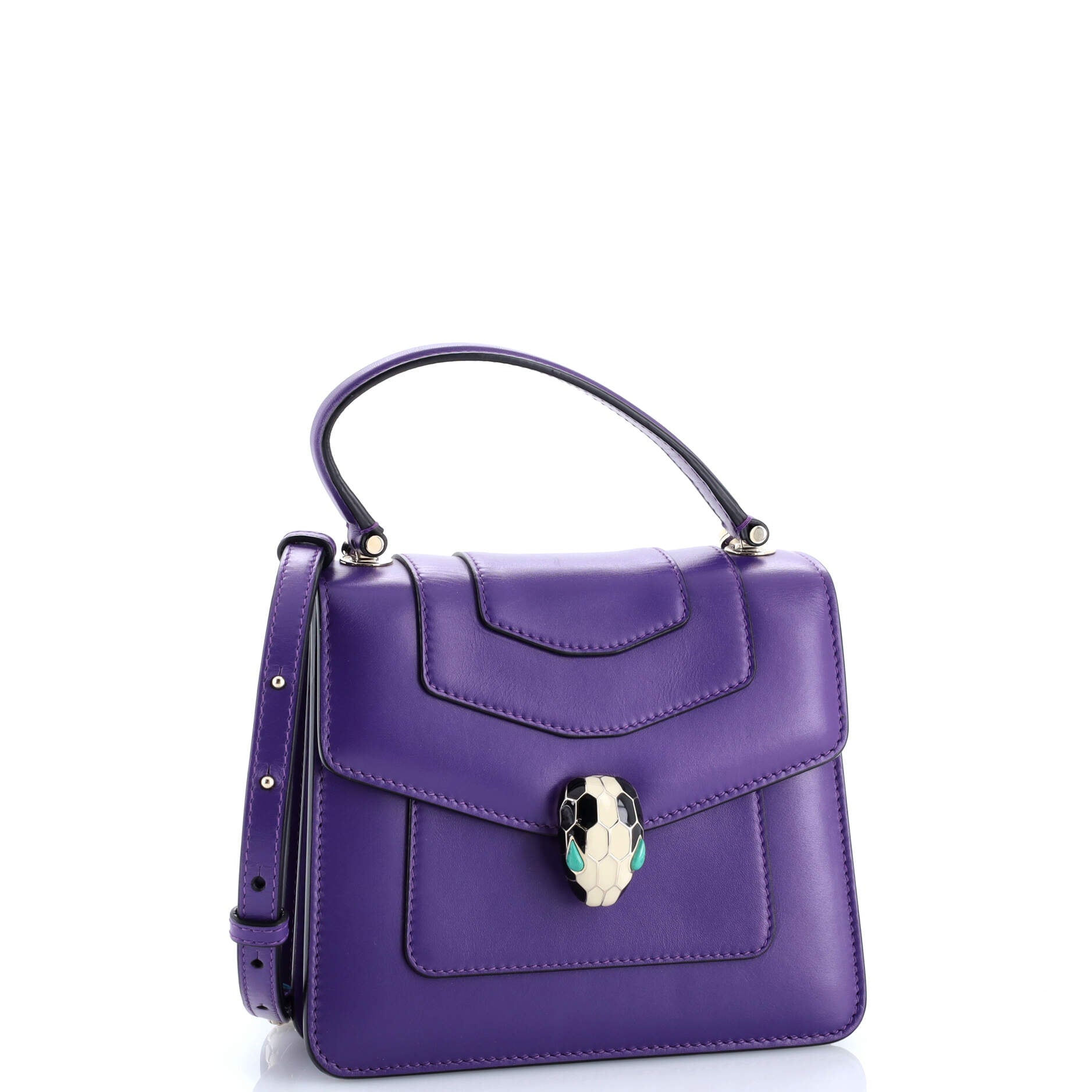 Serpenti Forever Top Handle Bag Leather Small