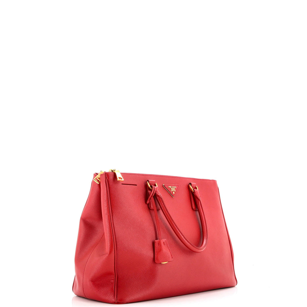 Double Zip Lux Tote Saffiano Leather Medium
