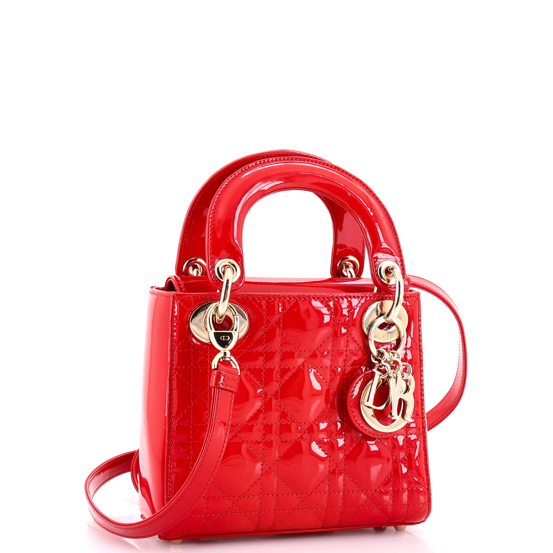 Lady Dior Bag Cannage Quilt Patent Mini
