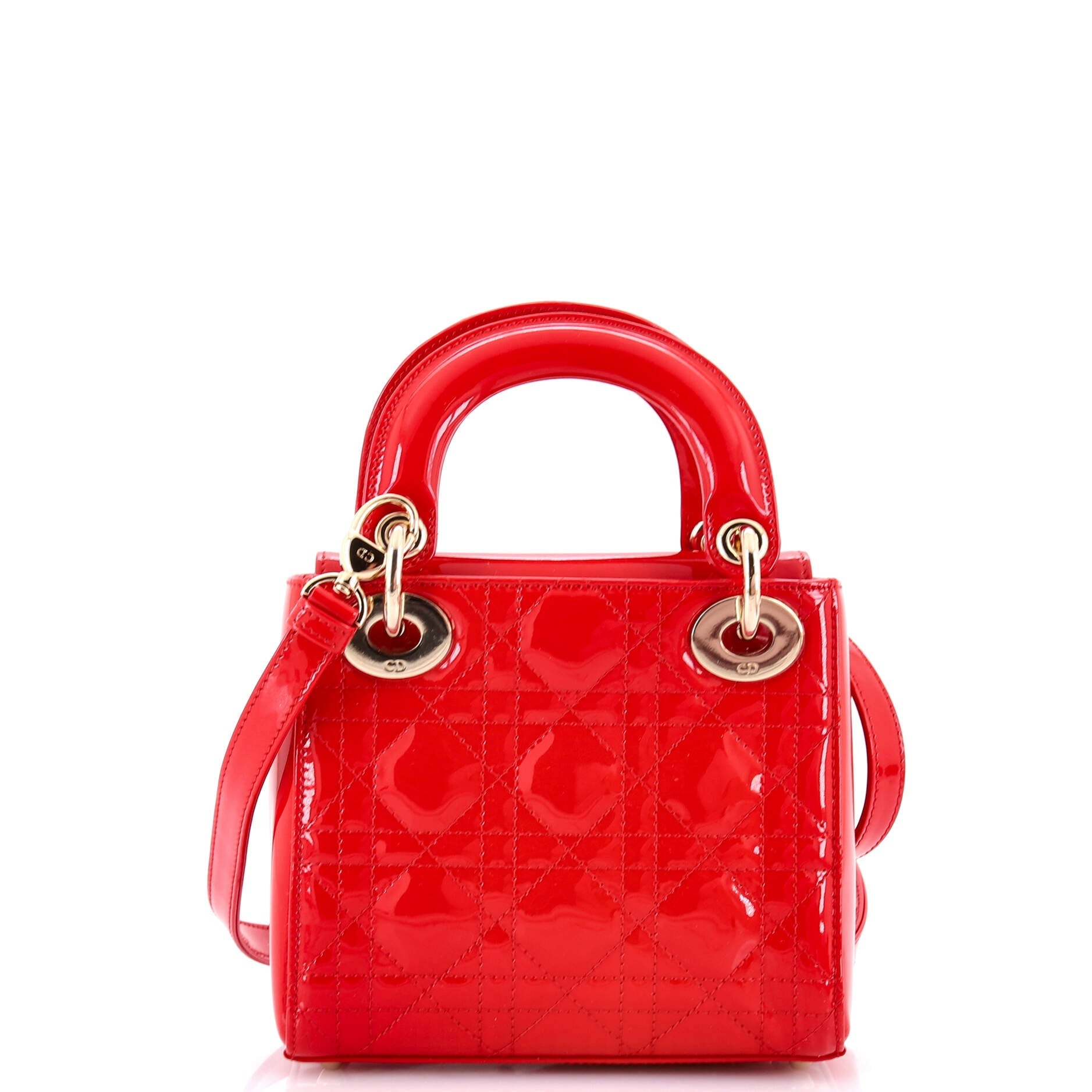 Lady Dior Bag Cannage Quilt Patent Mini