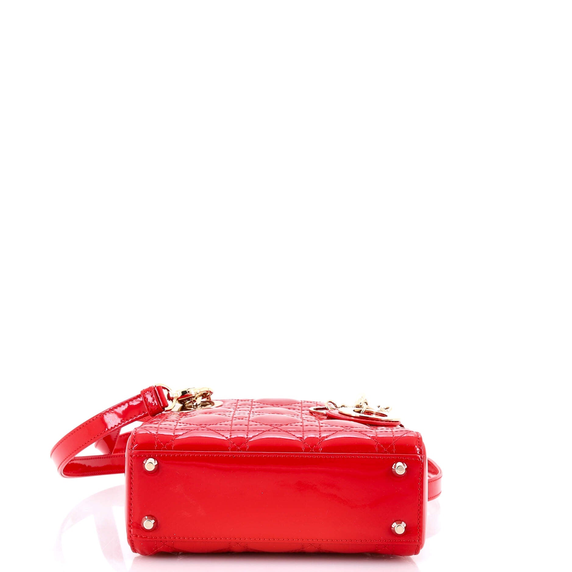 Lady Dior Bag Cannage Quilt Patent Mini