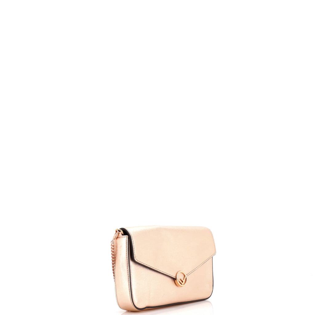 F Is Fendi Envelope Chain Clutch Leather Small