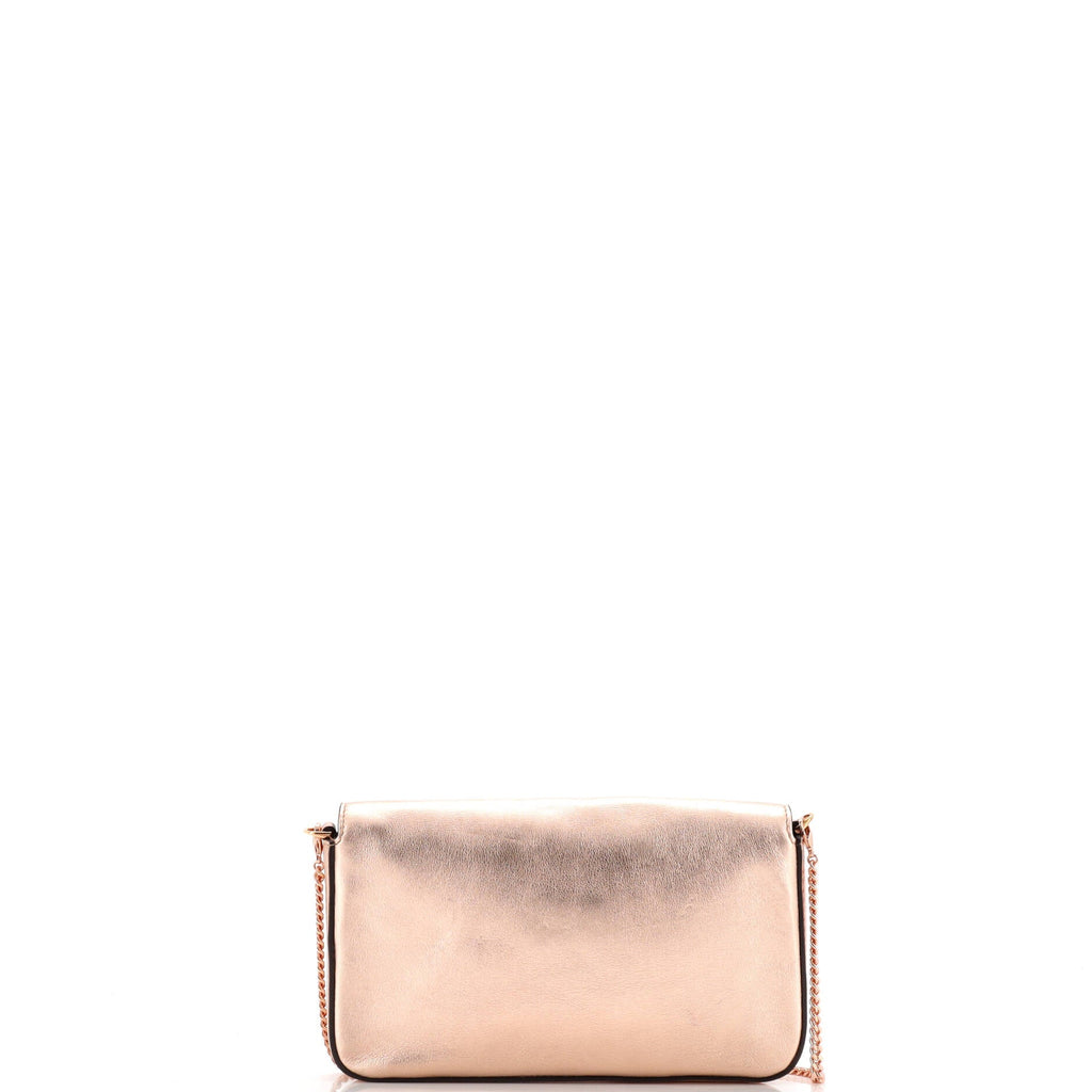 F Is Fendi Envelope Chain Clutch Leather Small