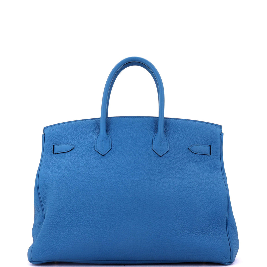 Birkin Handbag Bleu Zellige Togo with Gold Hardware 35