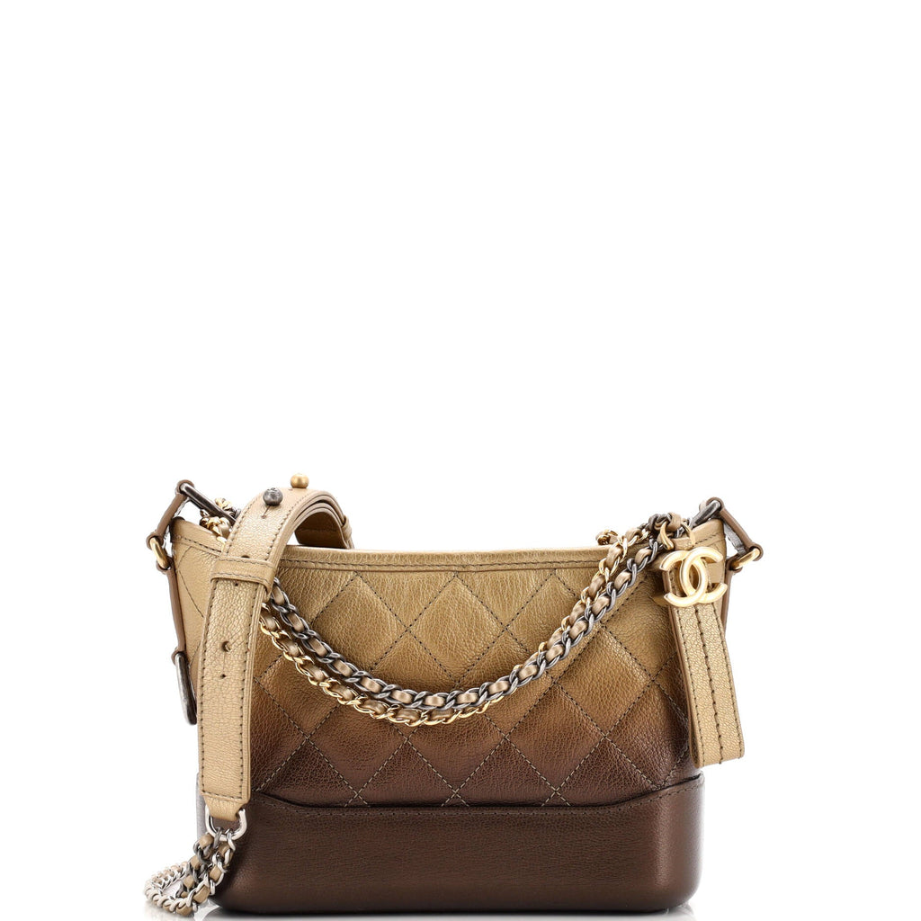 Gabrielle Hobo Quilted Ombre Goatskin Small
