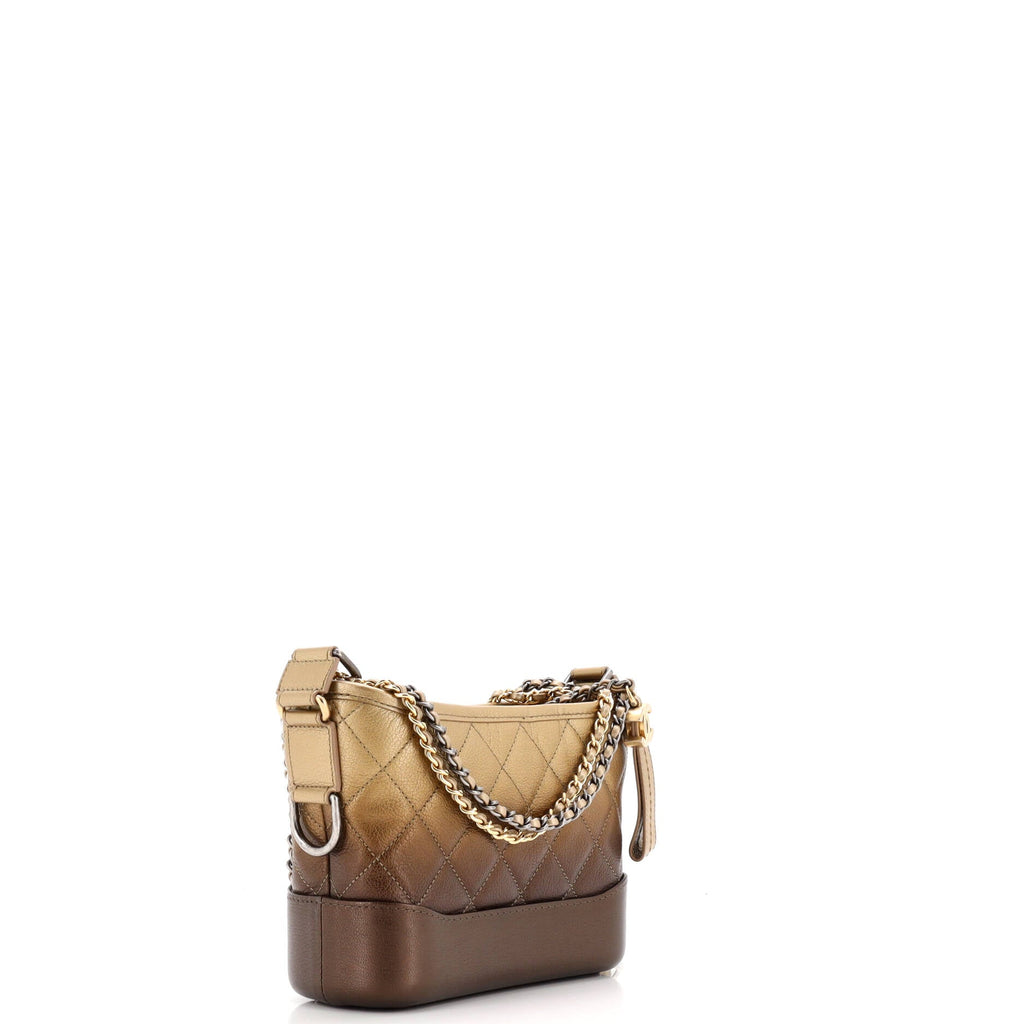 Gabrielle Hobo Quilted Ombre Goatskin Small