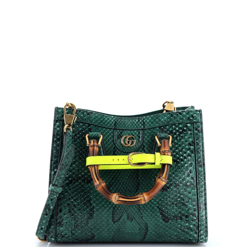 Diana NM Bamboo Handle Tote Python Small