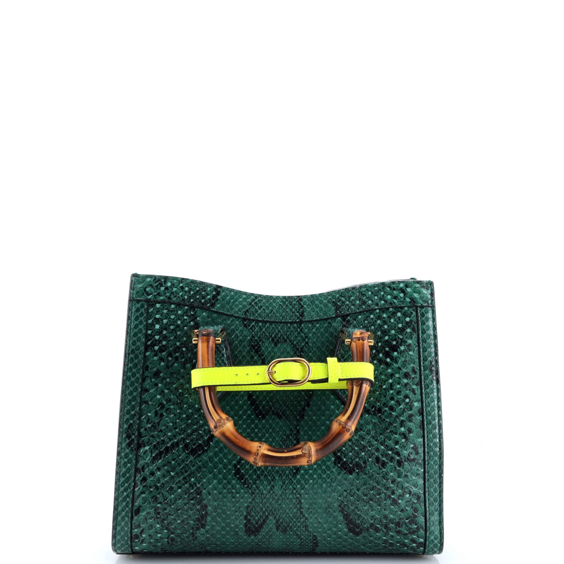 Diana NM Bamboo Handle Tote Python Small