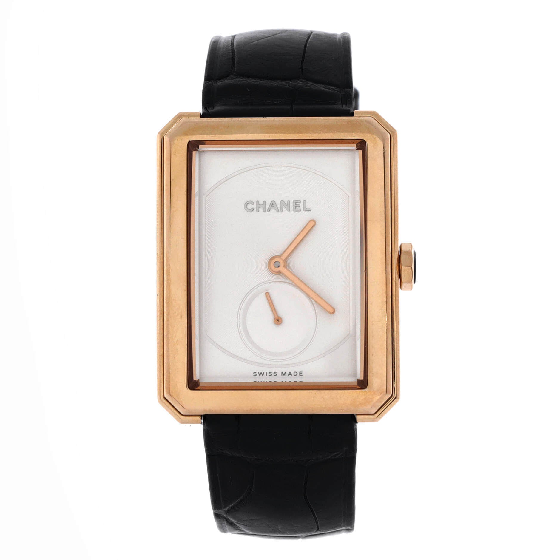 Boy·Friend Quartz Watch Beige Gold and Alligator 28