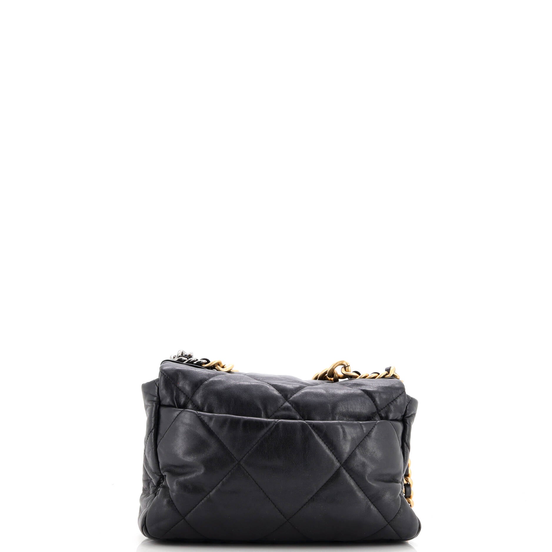 19 Flap Bag Quilted Leather Large