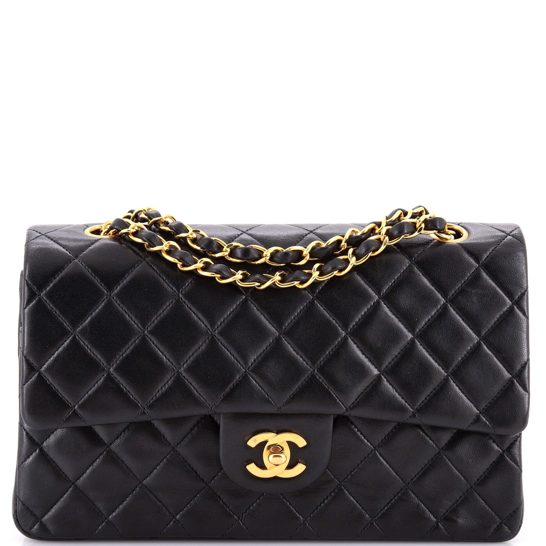 Vintage Classic Double Flap Bag Quilted Lambskin Medium