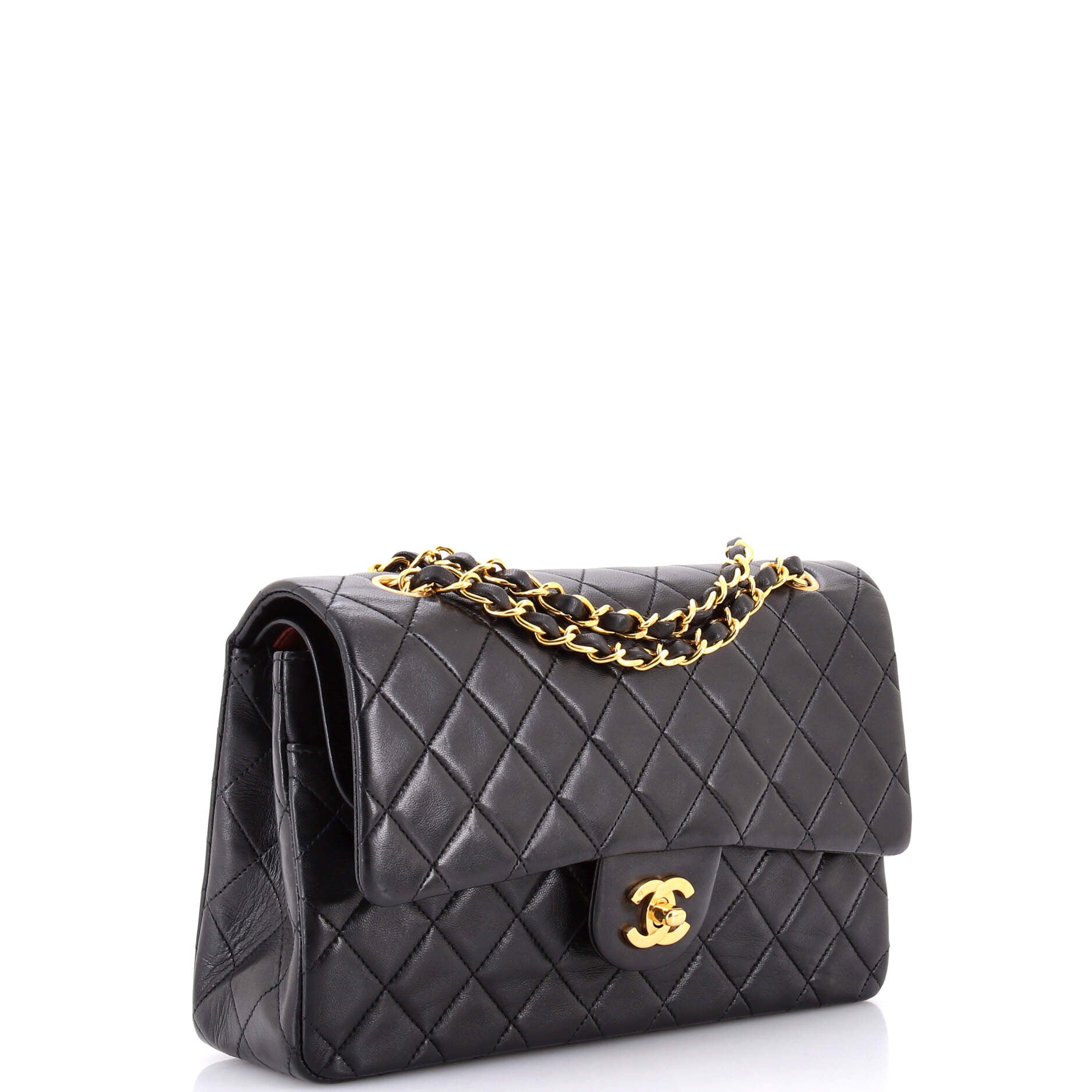 Vintage Classic Double Flap Bag Quilted Lambskin Medium