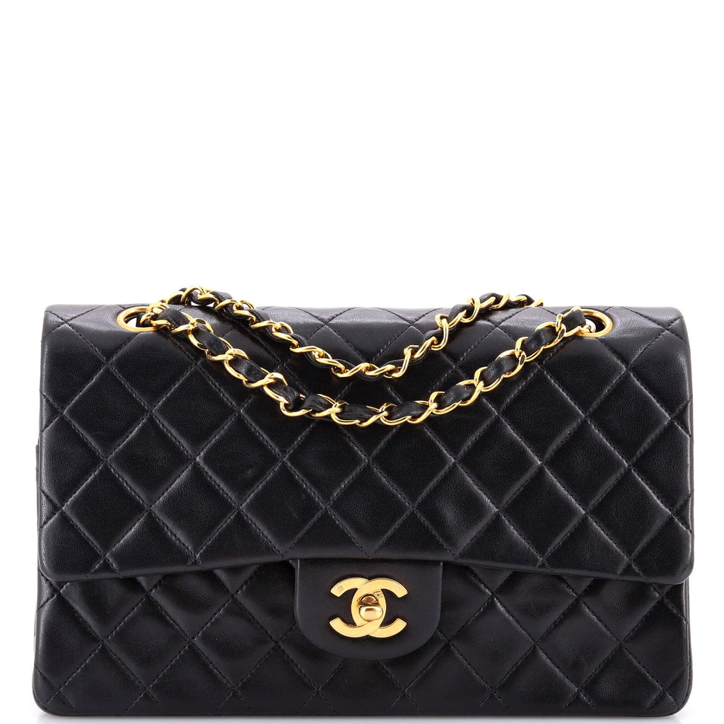 Vintage Classic Double Flap Bag Quilted Lambskin Medium