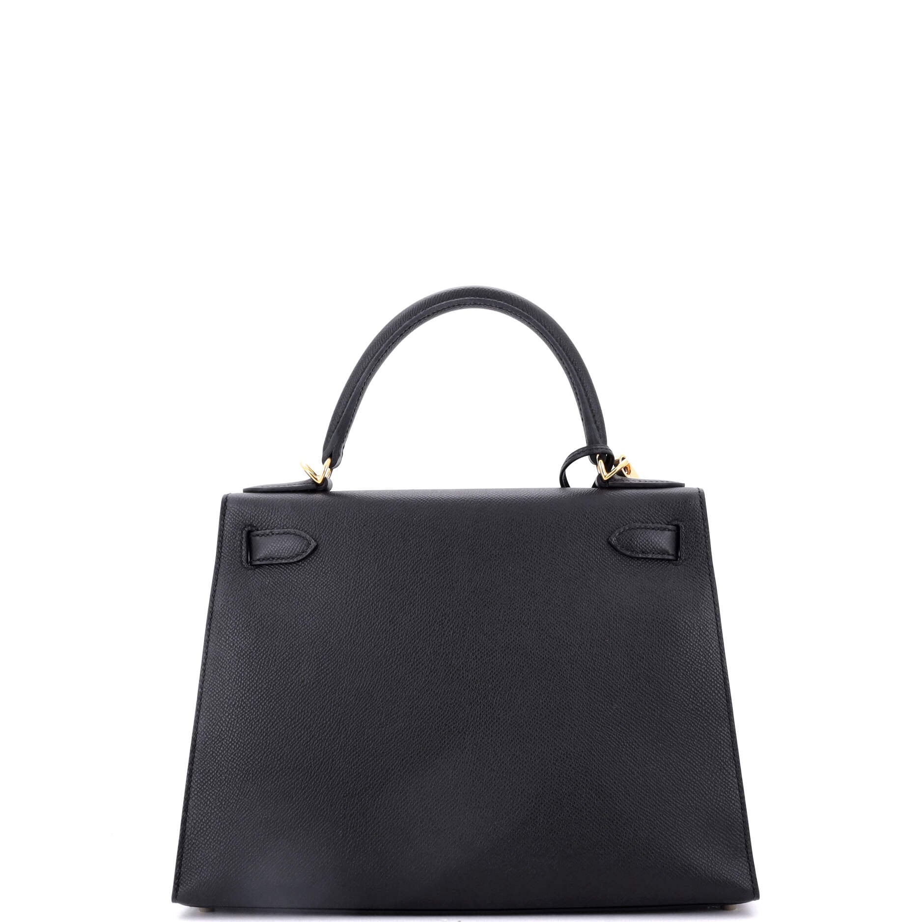 Kelly Handbag Noir Epsom with Gold Hardware 28