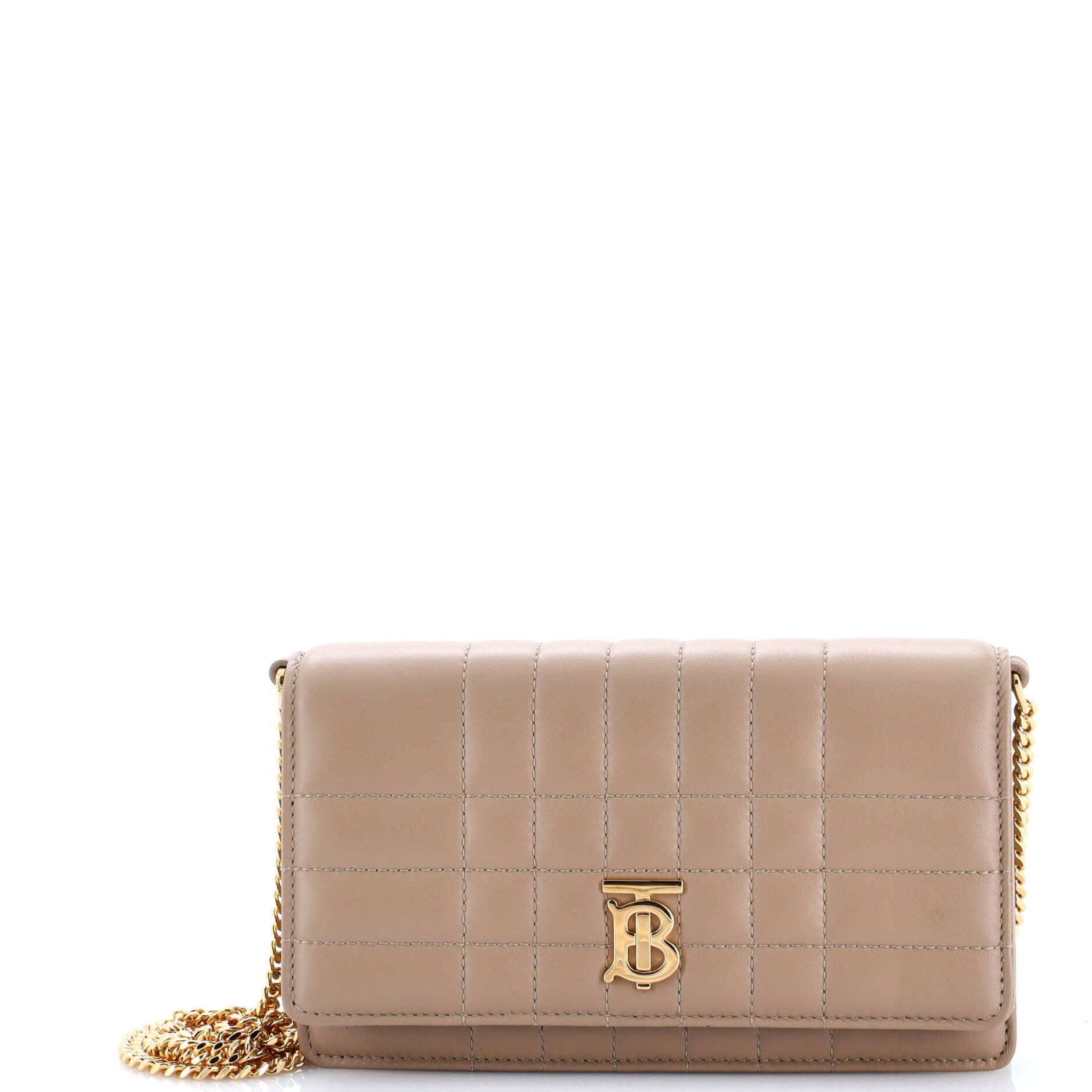Lola Clutch on Chain Quilted Leather