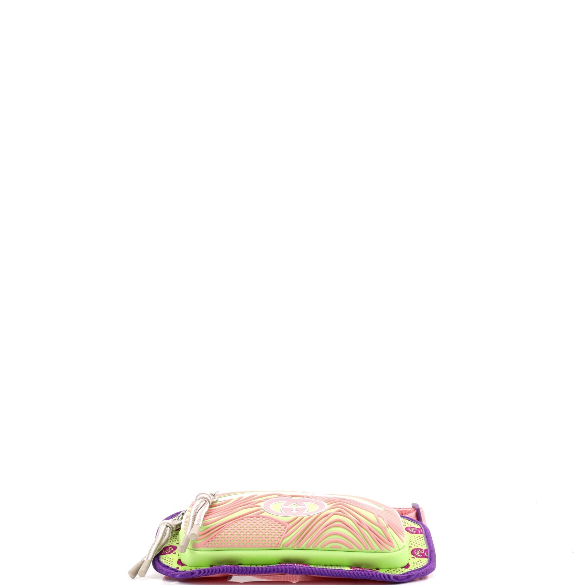 Panelled Front Pocket Belt Bag Backpack GG Jacquard Nylon and Rubber