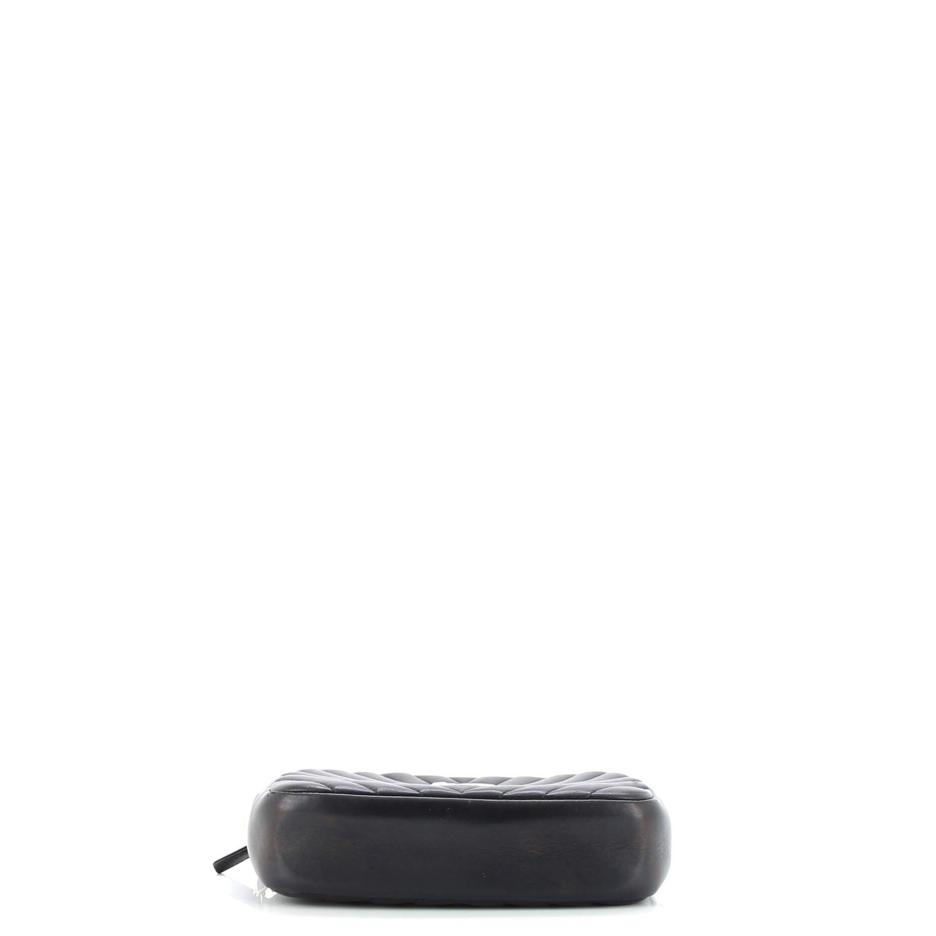 CC Camera Case with Chain Chevron Lambskin Small