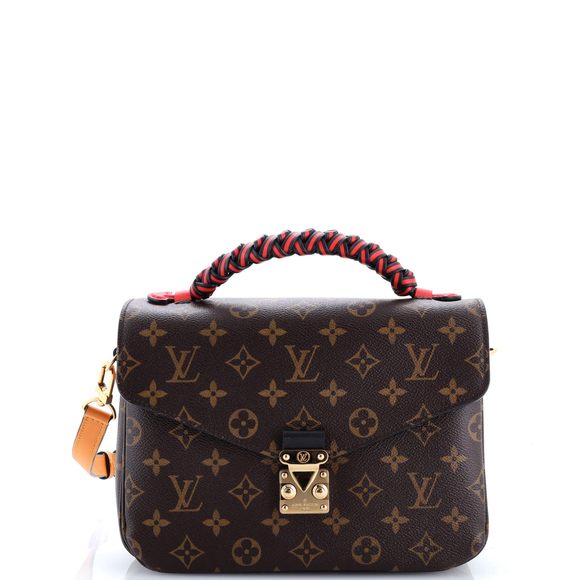 Braided Handle Pochette Metis Monogram Canvas with Leather