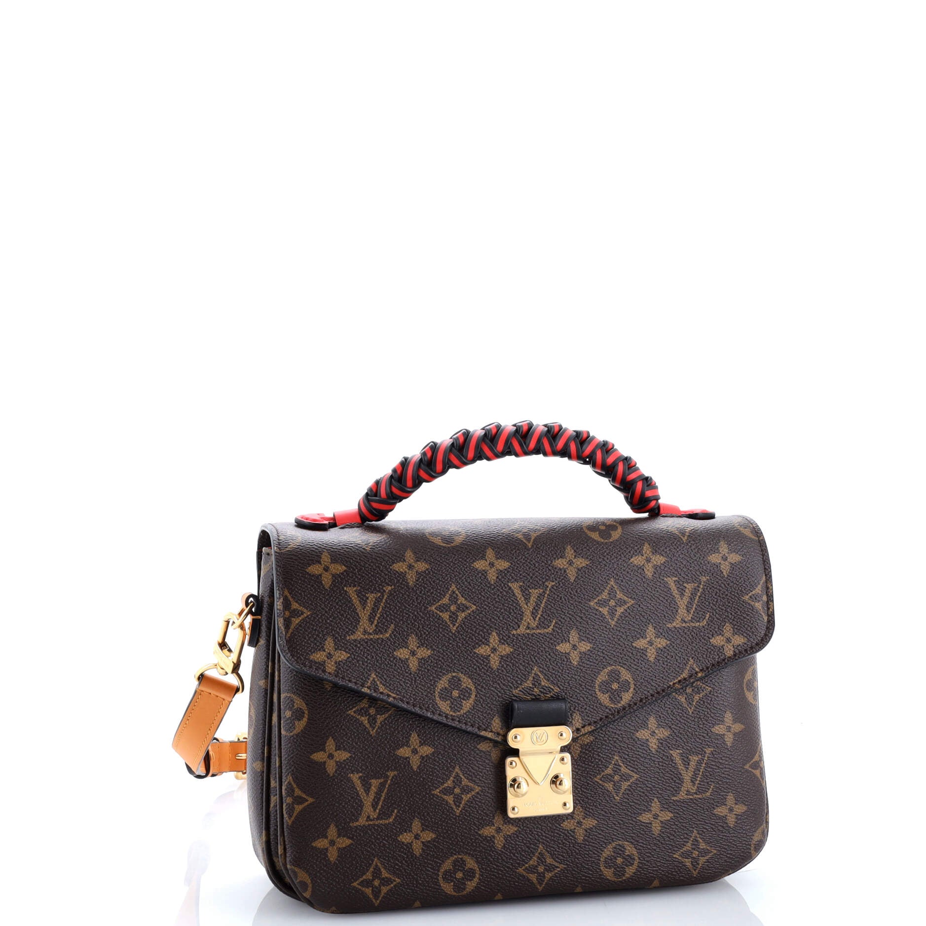 Braided Handle Pochette Metis Monogram Canvas with Leather