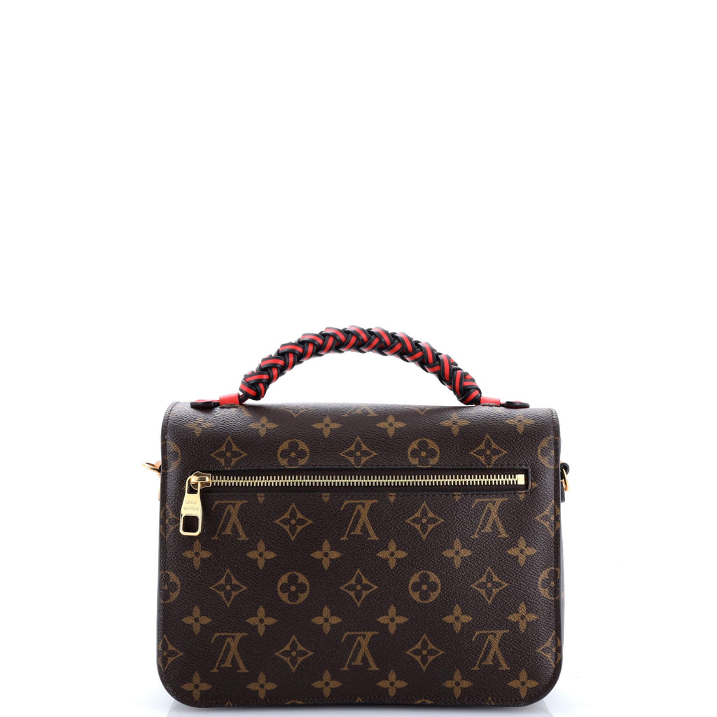 Braided Handle Pochette Metis Monogram Canvas with Leather