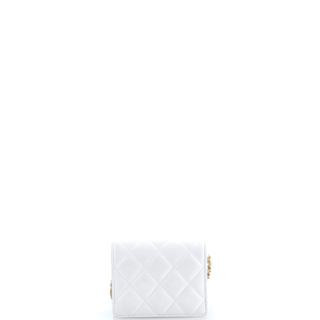 Romance Clutch With Chain Quilted Lambskin Mini