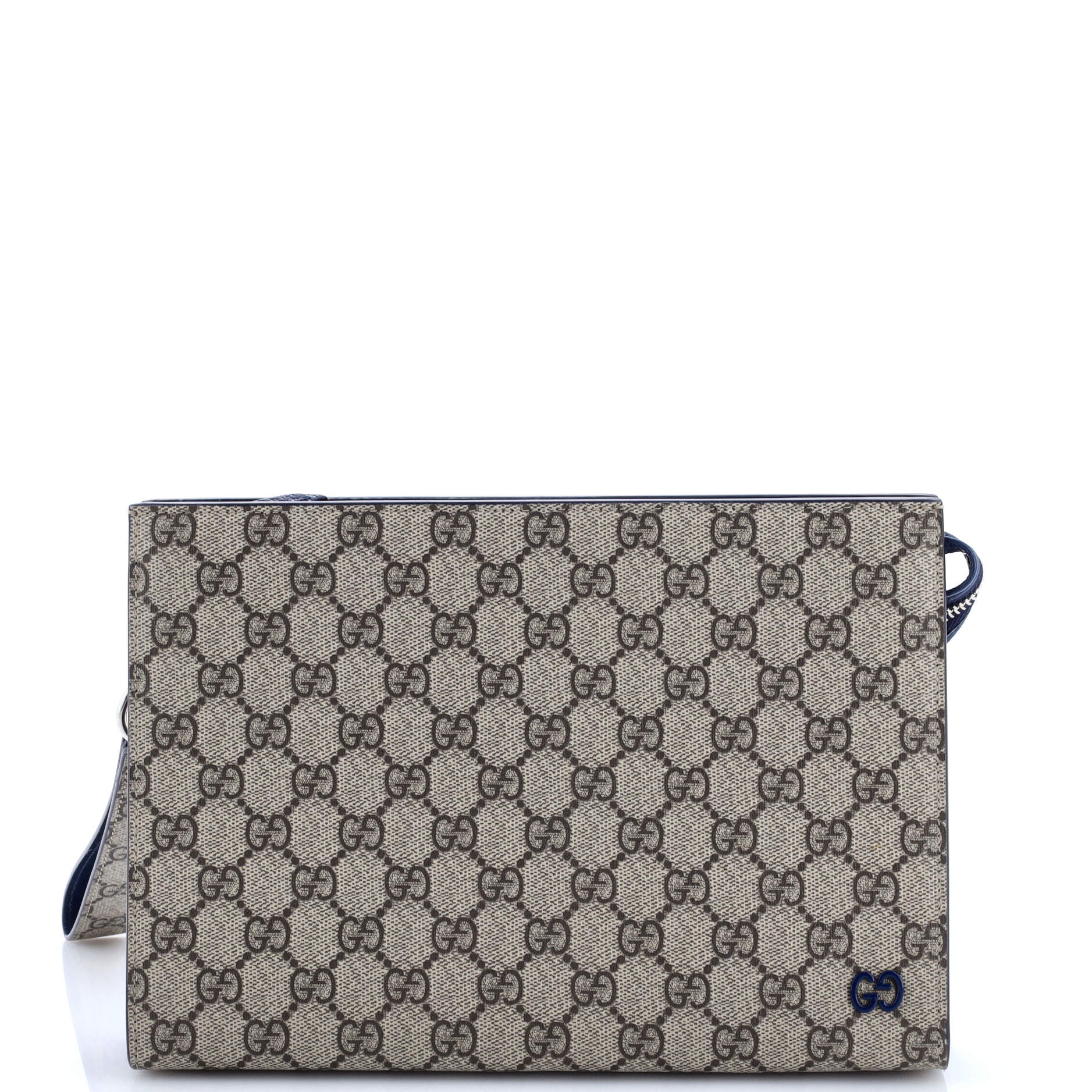 GG Wristlet Zip Pouch GG Coated Canvas Medium