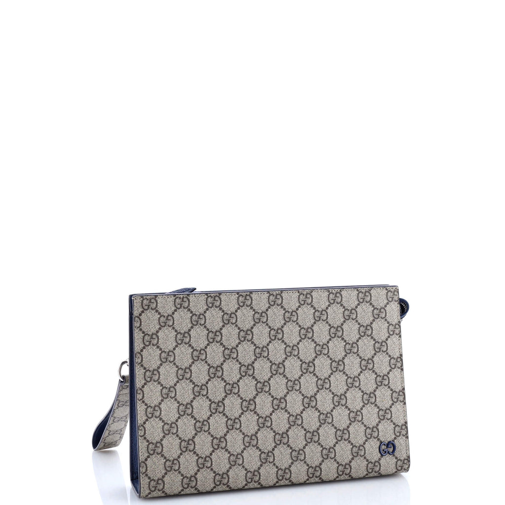 GG Wristlet Zip Pouch GG Coated Canvas Medium