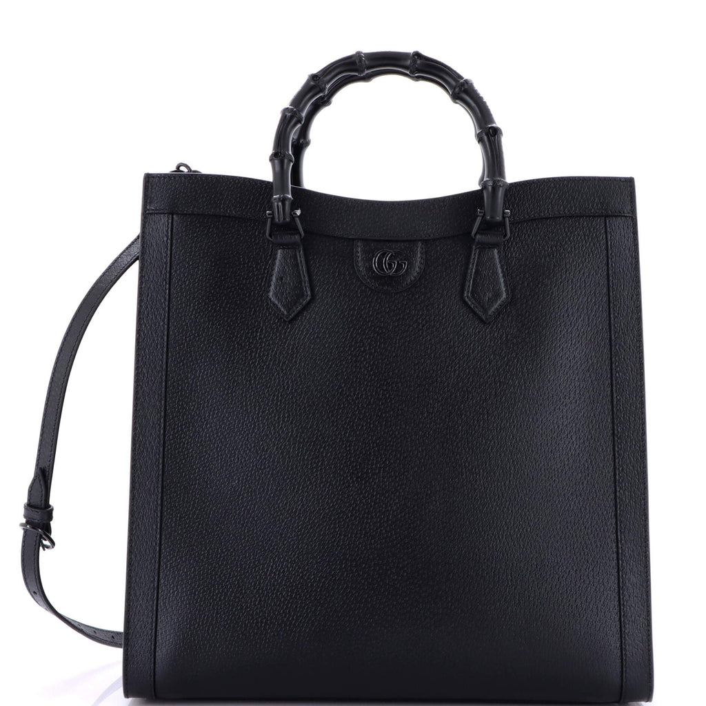 Diana NM Bamboo Handle Tote Leather Large