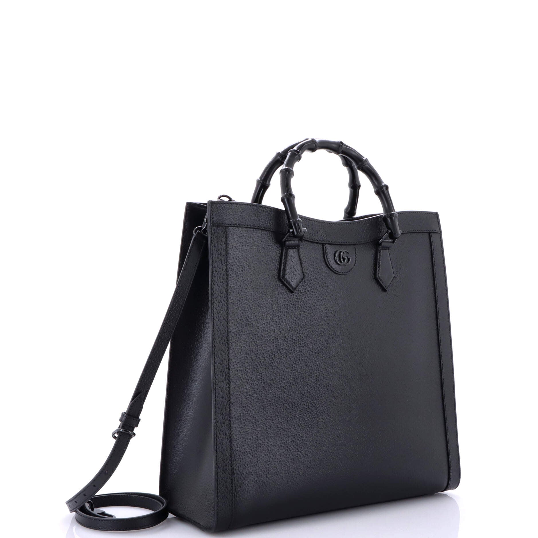 Diana NM Bamboo Handle Tote Leather Large