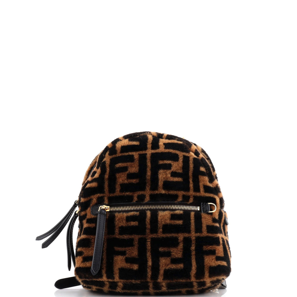 Zip Backpack Zucca Shearling Mini