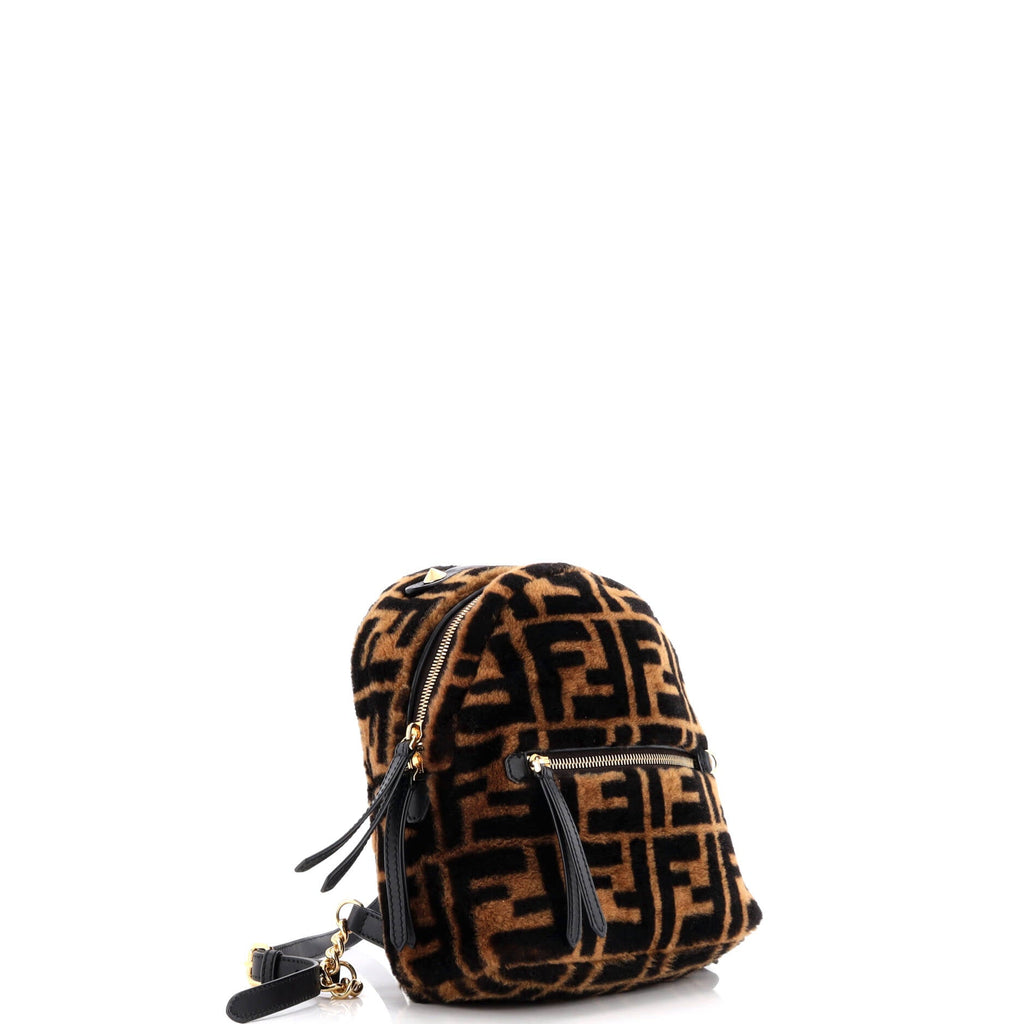 Zip Backpack Zucca Shearling Mini