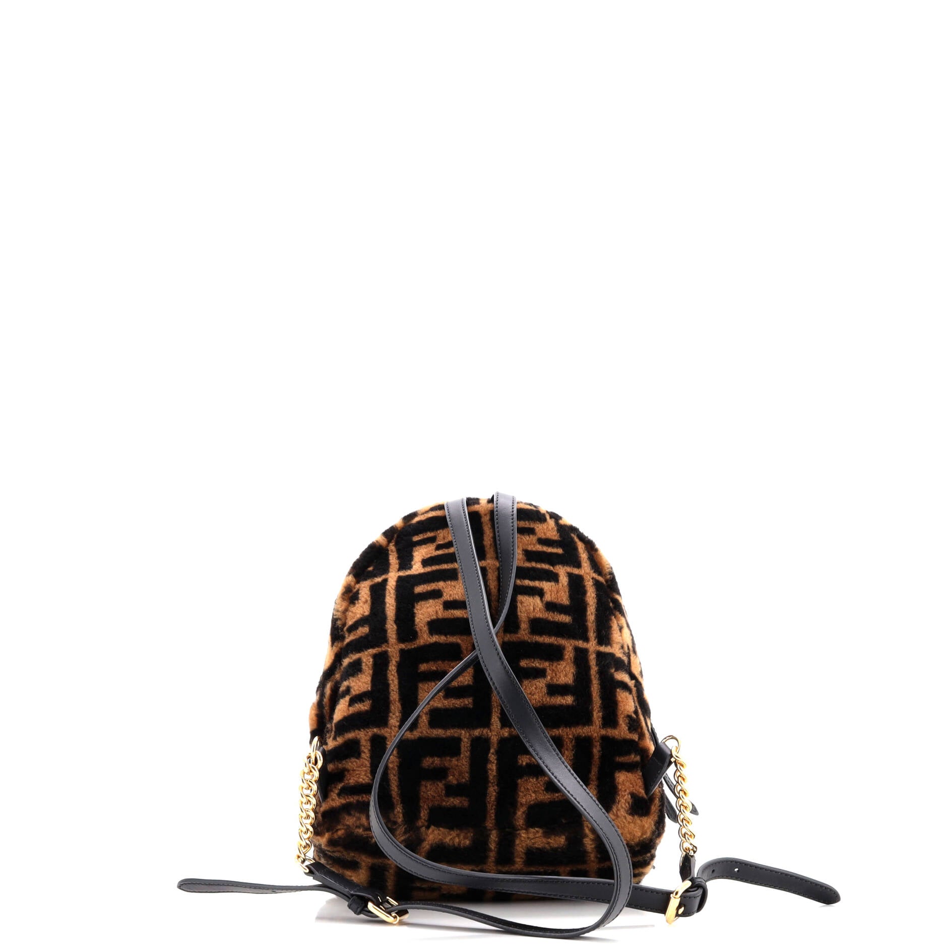 Zip Backpack Zucca Shearling Mini