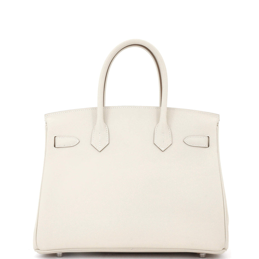 Birkin Handbag Light Epsom with Palladium Hardware 30